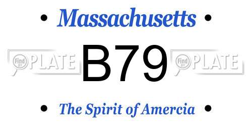 B79 Massachusetts License Plate