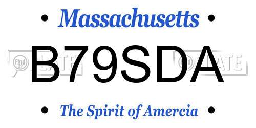 B79SDA Massachusetts License Plate