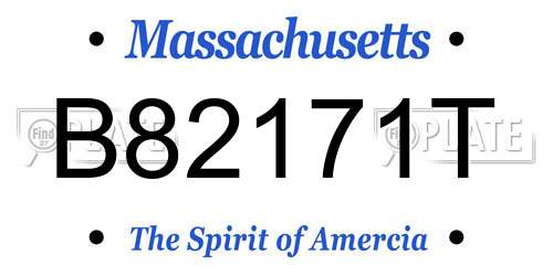B82171T Massachusetts License Plate