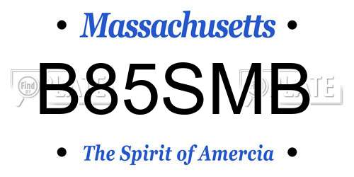 B85SMB Massachusetts License Plate