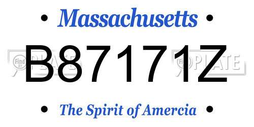 B87171Z Massachusetts License Plate