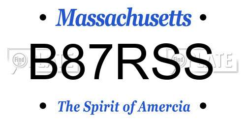 B87RSS Massachusetts License Plate