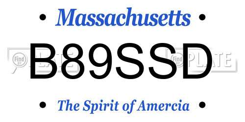 B89SSD Massachusetts License Plate