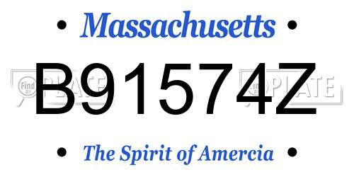B91574Z Massachusetts License Plate