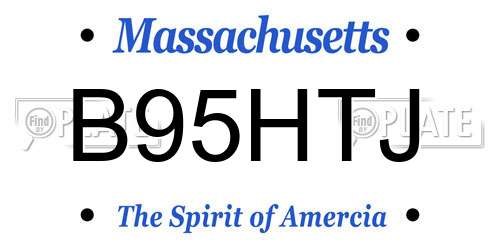 B95HTJ Massachusetts License Plate