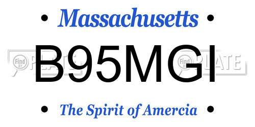 B95MGI Massachusetts License Plate