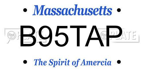 B95TAP Massachusetts License Plate