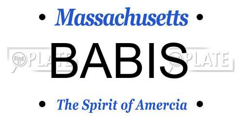 BABIS Massachusetts License Plate