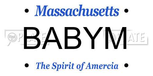 BABYM Massachusetts License Plate