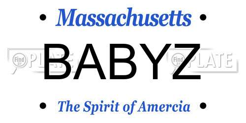 BABYZ Massachusetts License Plate