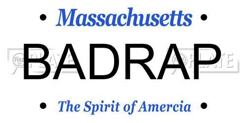 BADRAP Massachusetts License Plate