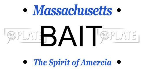 BAIT Massachusetts License Plate