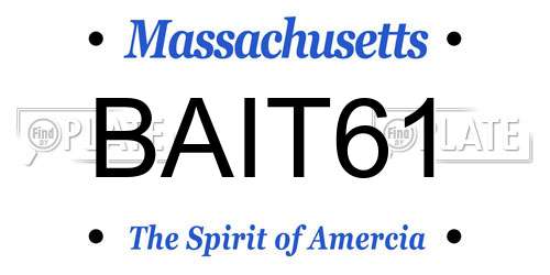 BAIT61 Massachusetts License Plate