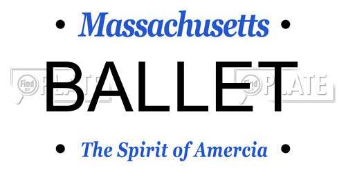 BALLET Massachusetts License Plate