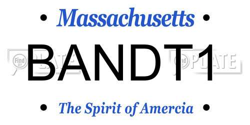 BANDT1 Massachusetts License Plate