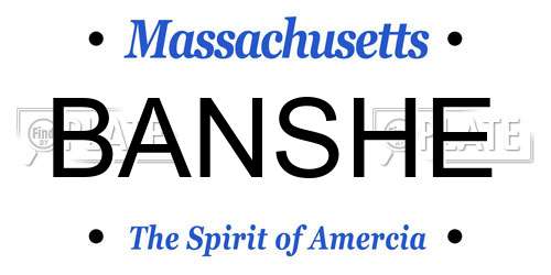 BANSHE Massachusetts License Plate