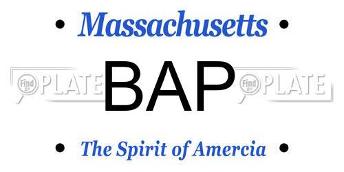 BAP Massachusetts License Plate
