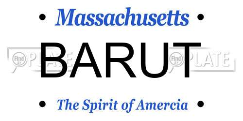 BARUT Massachusetts License Plate