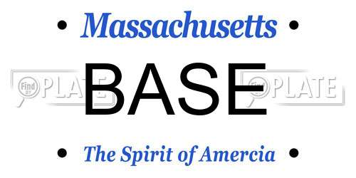 BASE Massachusetts License Plate