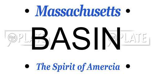 BASIN Massachusetts License Plate