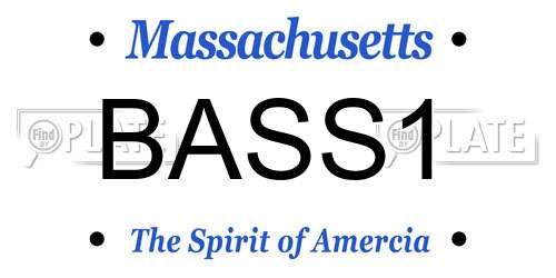 BASS1 Massachusetts License Plate