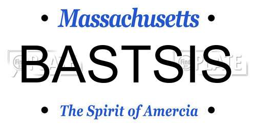 BASTSIS Massachusetts License Plate