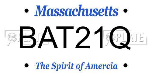 BAT21Q Massachusetts License Plate