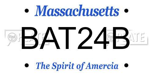BAT24B Massachusetts License Plate
