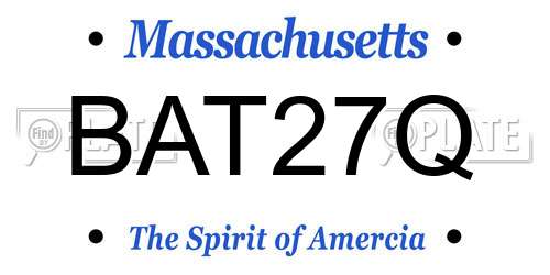 BAT27Q Massachusetts License Plate
