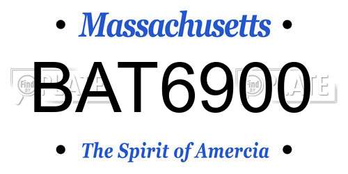 BAT6900 Massachusetts License Plate