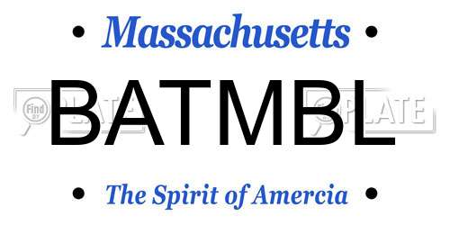 BATMBL Massachusetts License Plate