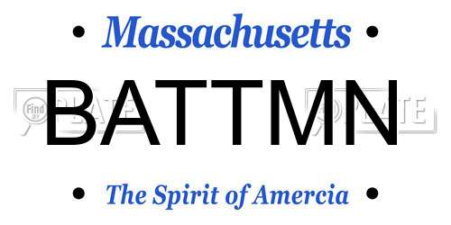 BATTMN Massachusetts License Plate