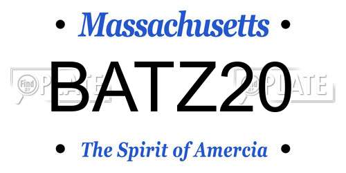 BATZ20 Massachusetts License Plate