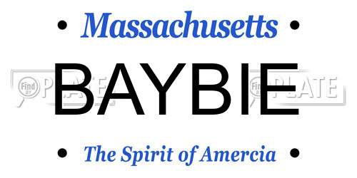 BAYBIE Massachusetts License Plate