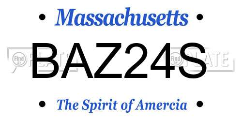 BAZ24S Massachusetts License Plate