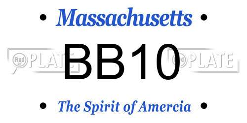 BB10 Massachusetts License Plate