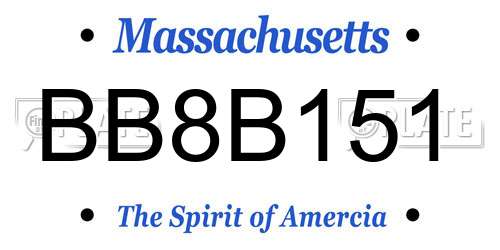BB8B151 Massachusetts License Plate