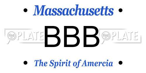 BBB Massachusetts License Plate