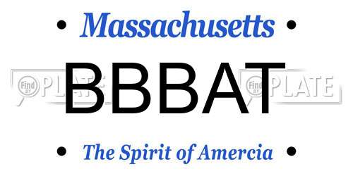 BBBAT Massachusetts License Plate