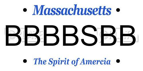 BBBBSBB Massachusetts License Plate