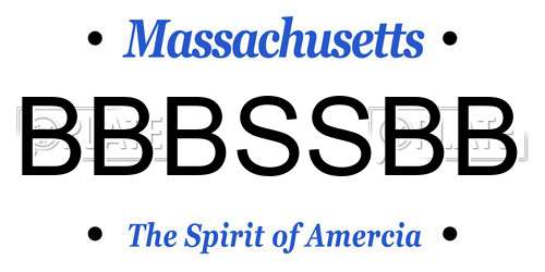 BBBSSBB Massachusetts License Plate