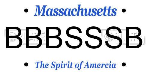 BBBSSSB Massachusetts License Plate