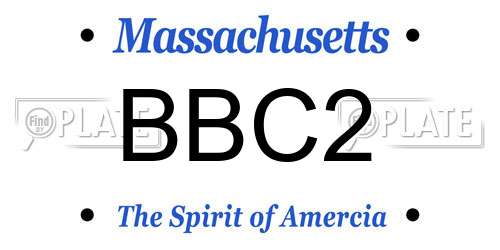 BBC2 Massachusetts License Plate