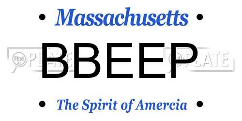 BBEEP Massachusetts License Plate