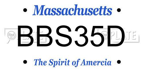 BBS35D Massachusetts License Plate