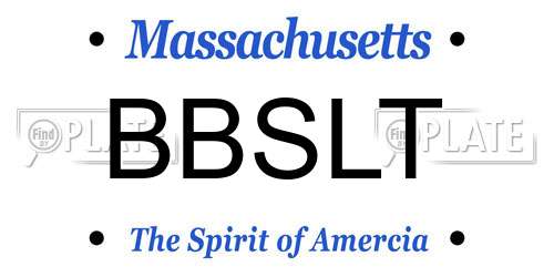 BBSLT Massachusetts License Plate