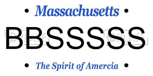 BBSSSSS Massachusetts License Plate