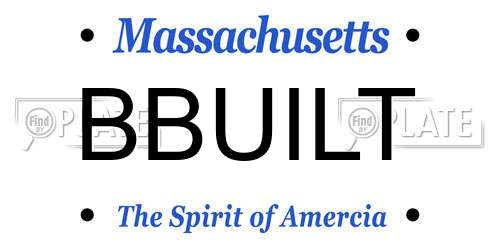 BBUILT Massachusetts License Plate