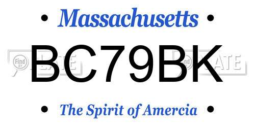 BC79BK Massachusetts License Plate