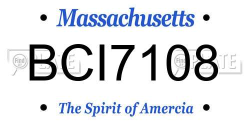 BCI7108 Massachusetts License Plate